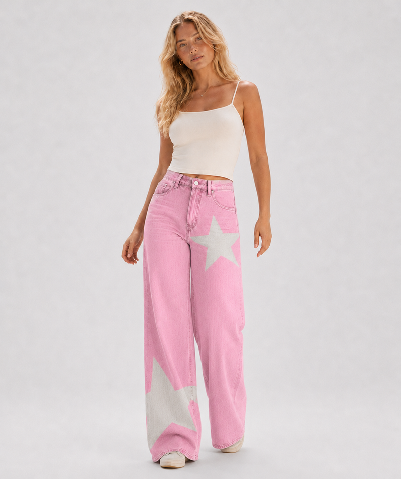 Pantalón Riviera Pink en modelo 2 - movimiento