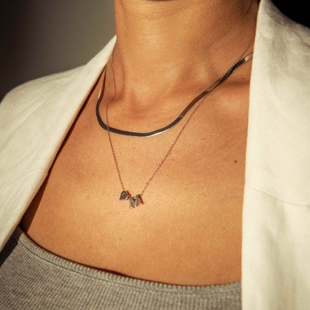 Almudena | Collar de cadena serpiente plana