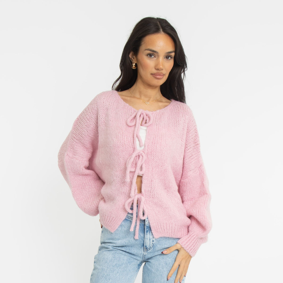Noemí | Cárdigan oversize con lazos delanteros