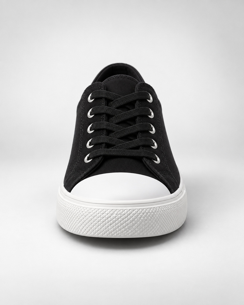Sneaker Canvas Street negra de estilo canvas para hombre - vista frontal
