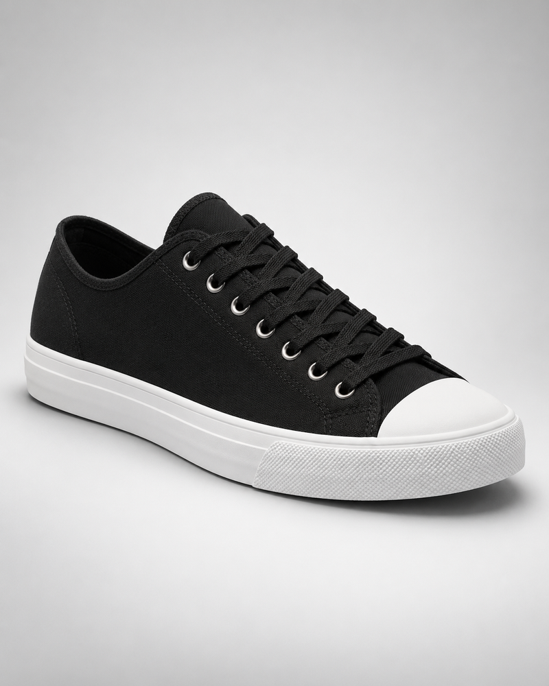 Sneaker Canvas Street negra de estilo canvas para hombre - vista 3/4