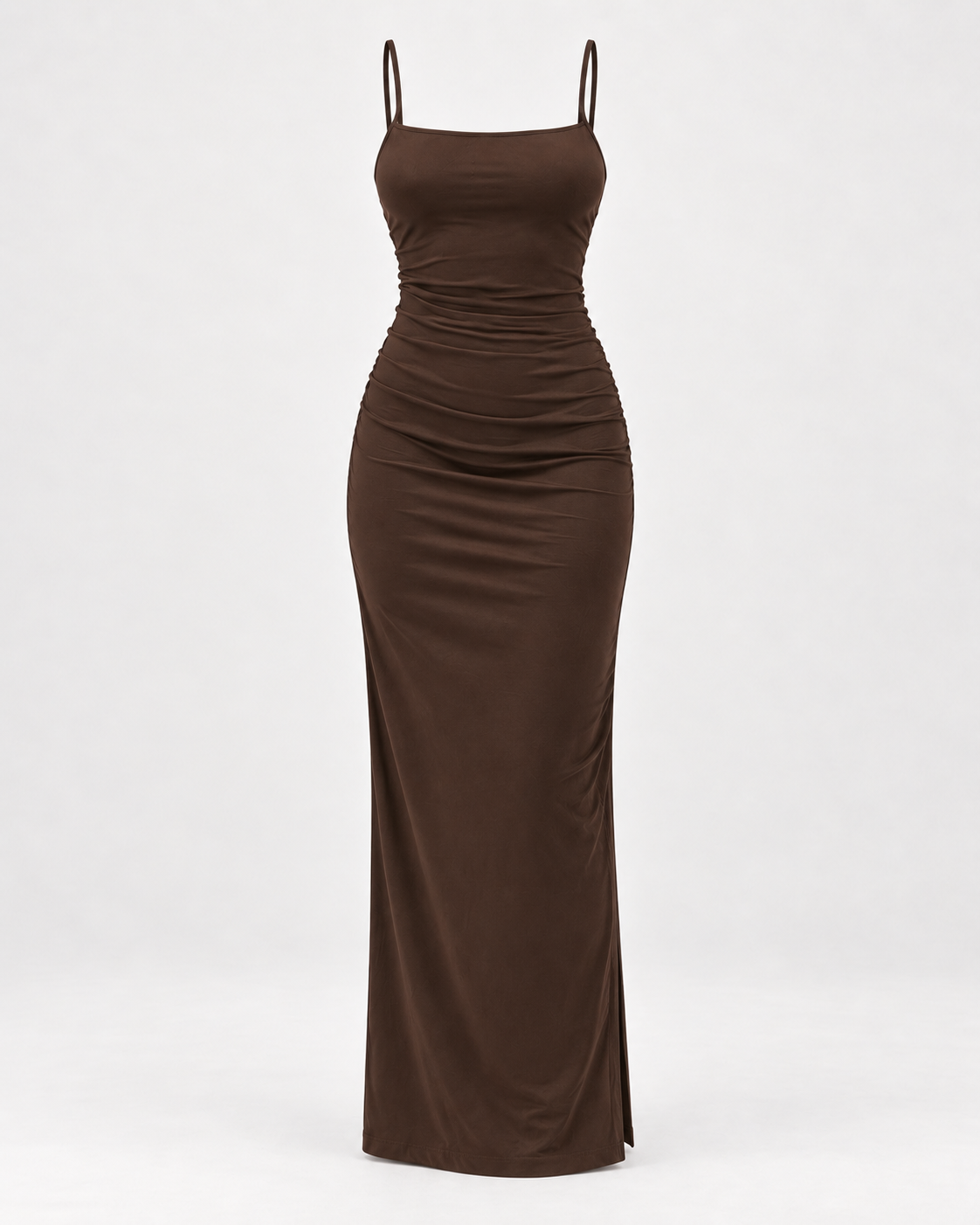 Vestido Alma Fit marrón - frontal