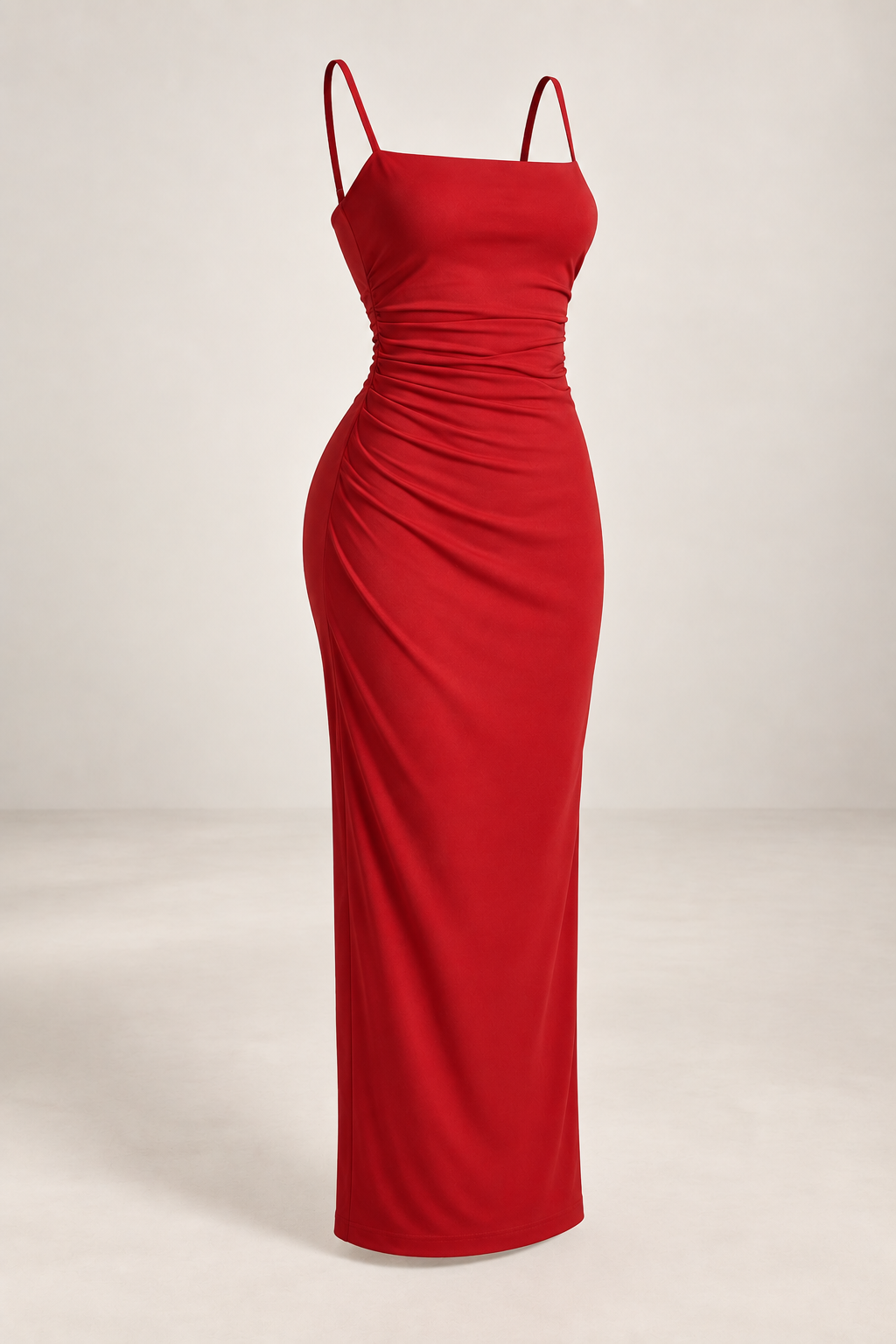 Vestido Alma Fit rojo - vista 45 grados