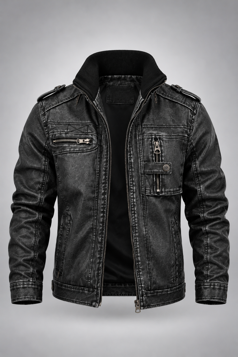 Chaqueta Asfalto negra sin modelo frontal