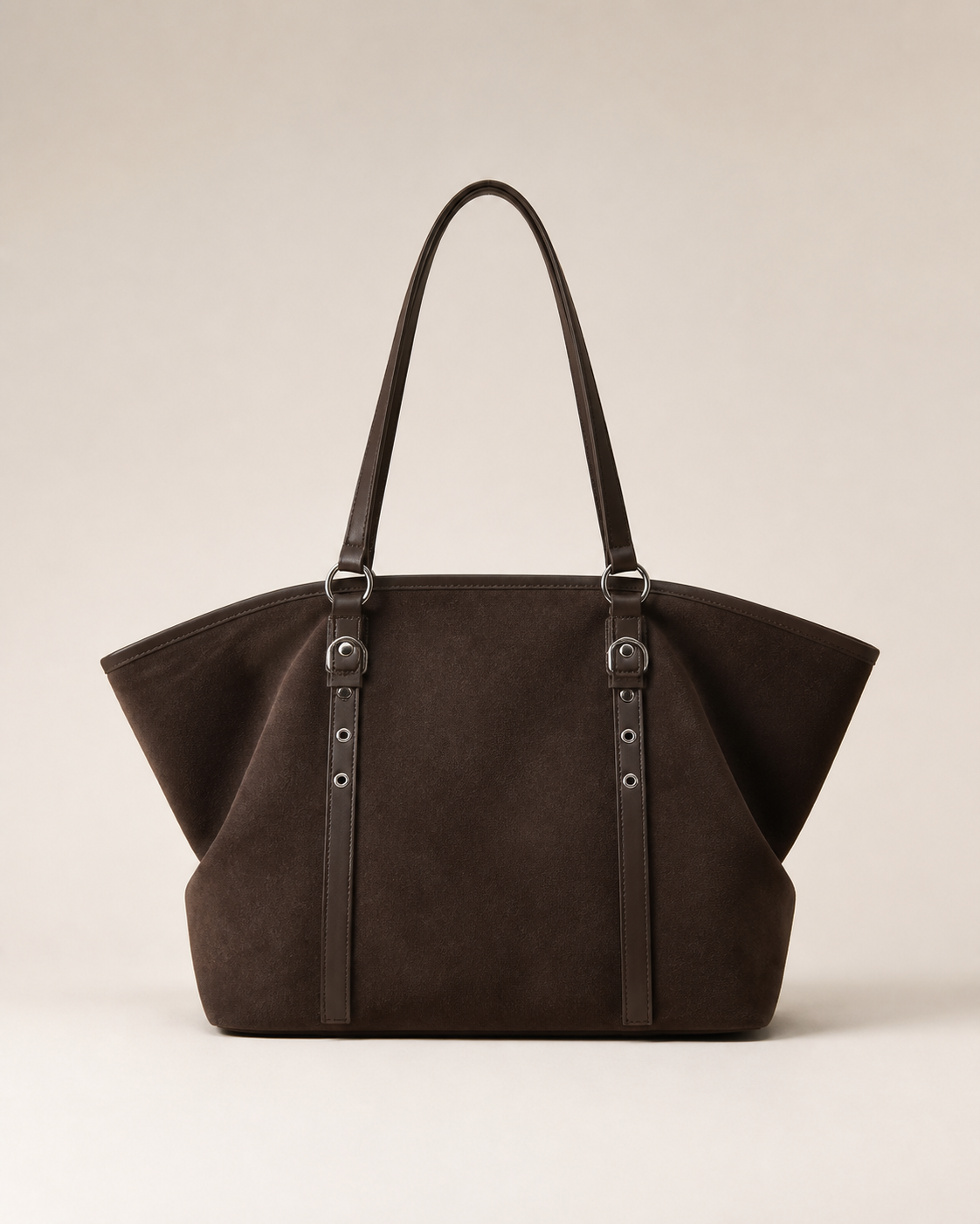 Bolso Tote Efecto Ante con Correas — producto