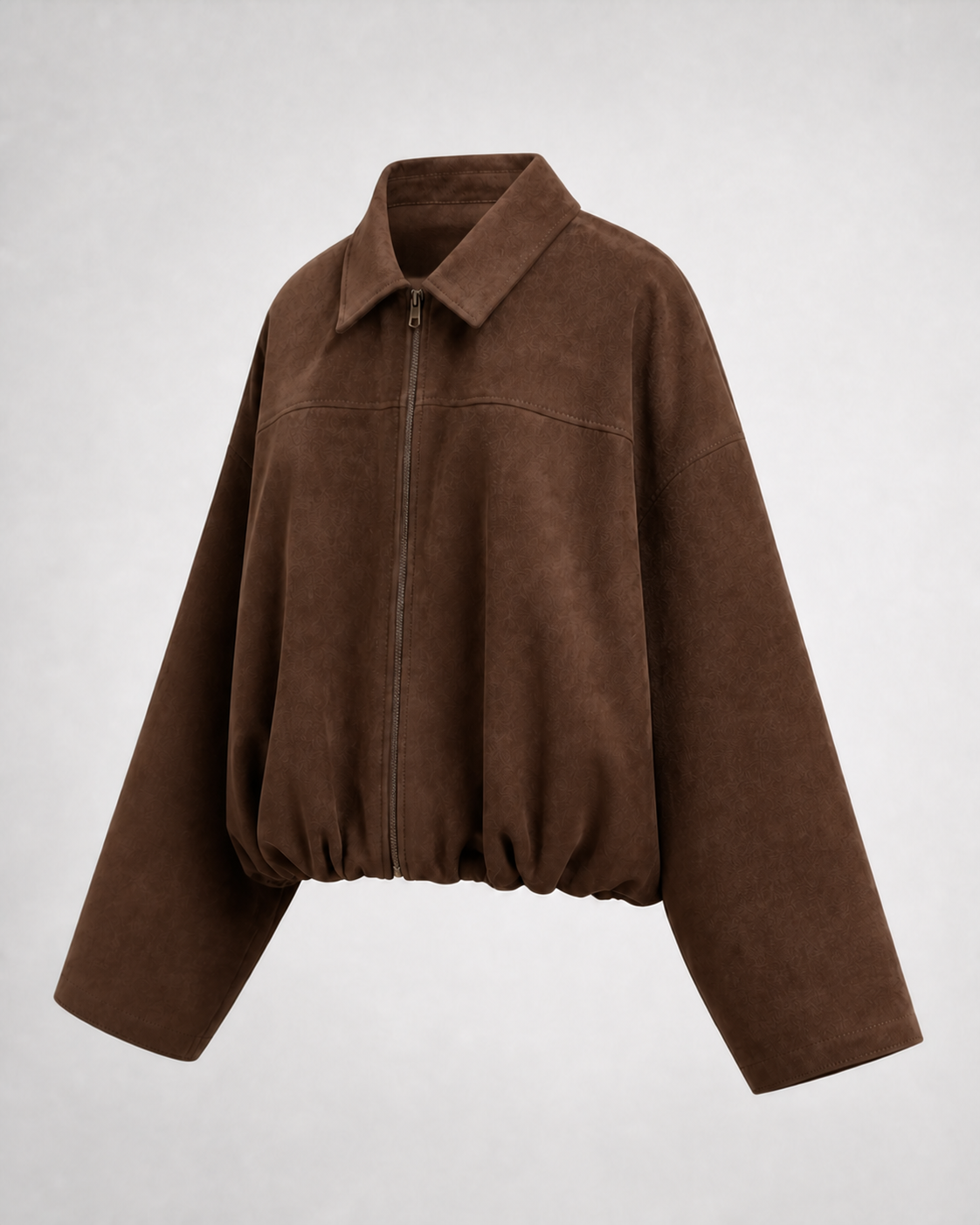 Chaqueta Bomber Efecto Ante · marron · prenda a 45 grados