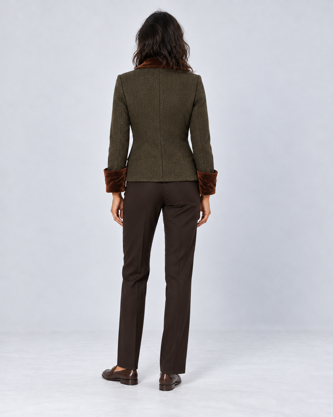 Vista posterior estimada de la chaqueta con modelo