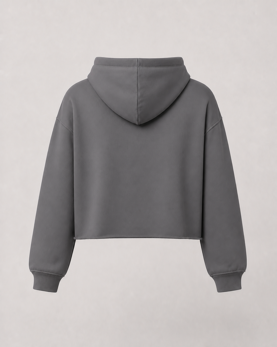 Sudadera Cropped en gris Storm — prenda vista de espalda