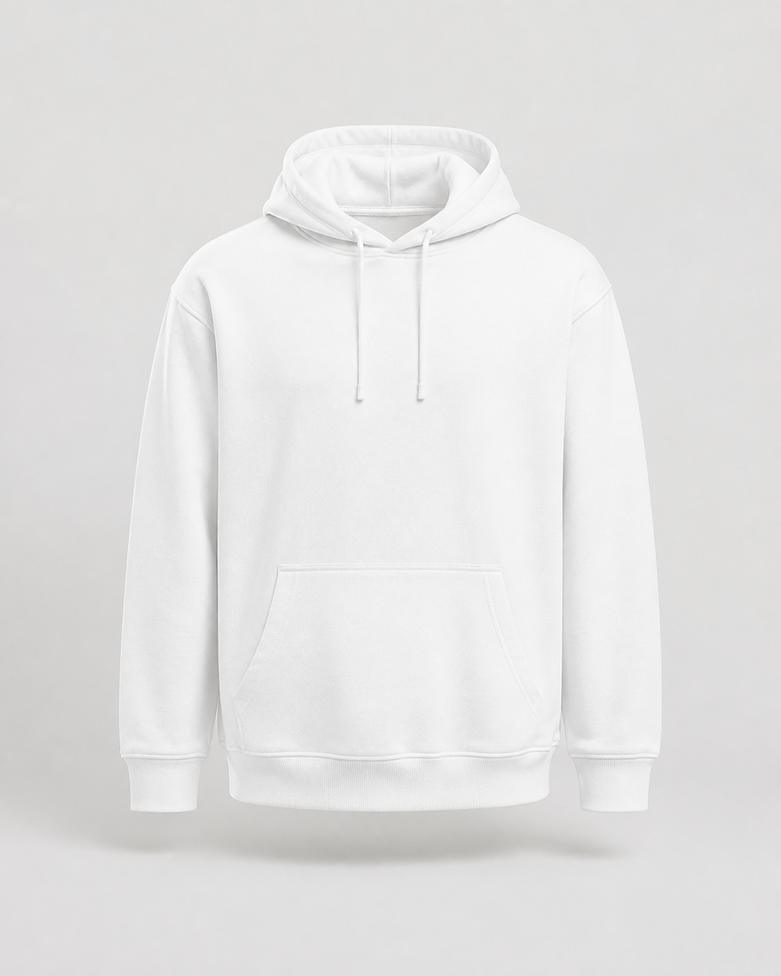 Sudadera Midweight Essential en blanco — prenda vista de frente