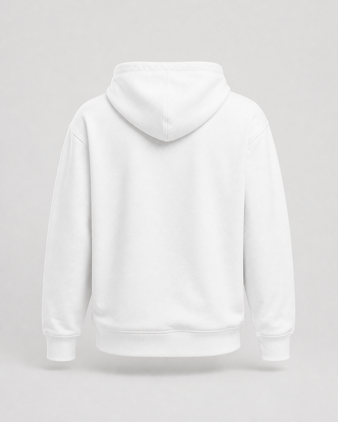 Sudadera Midweight Essential en blanco — prenda vista de espalda