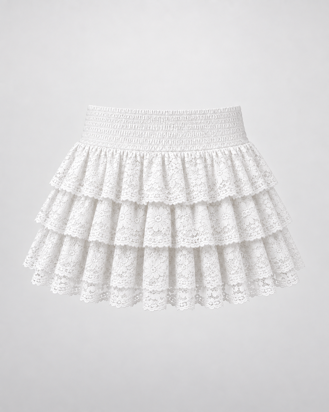 Falda Amelie Lace blanca — vista trasera