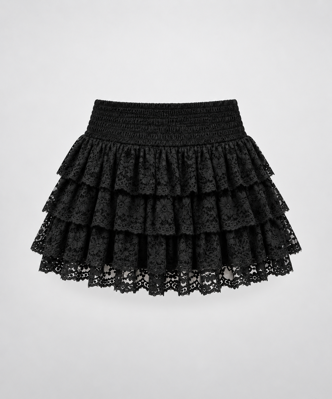 Falda Amelie Lace negra — vista frontal
