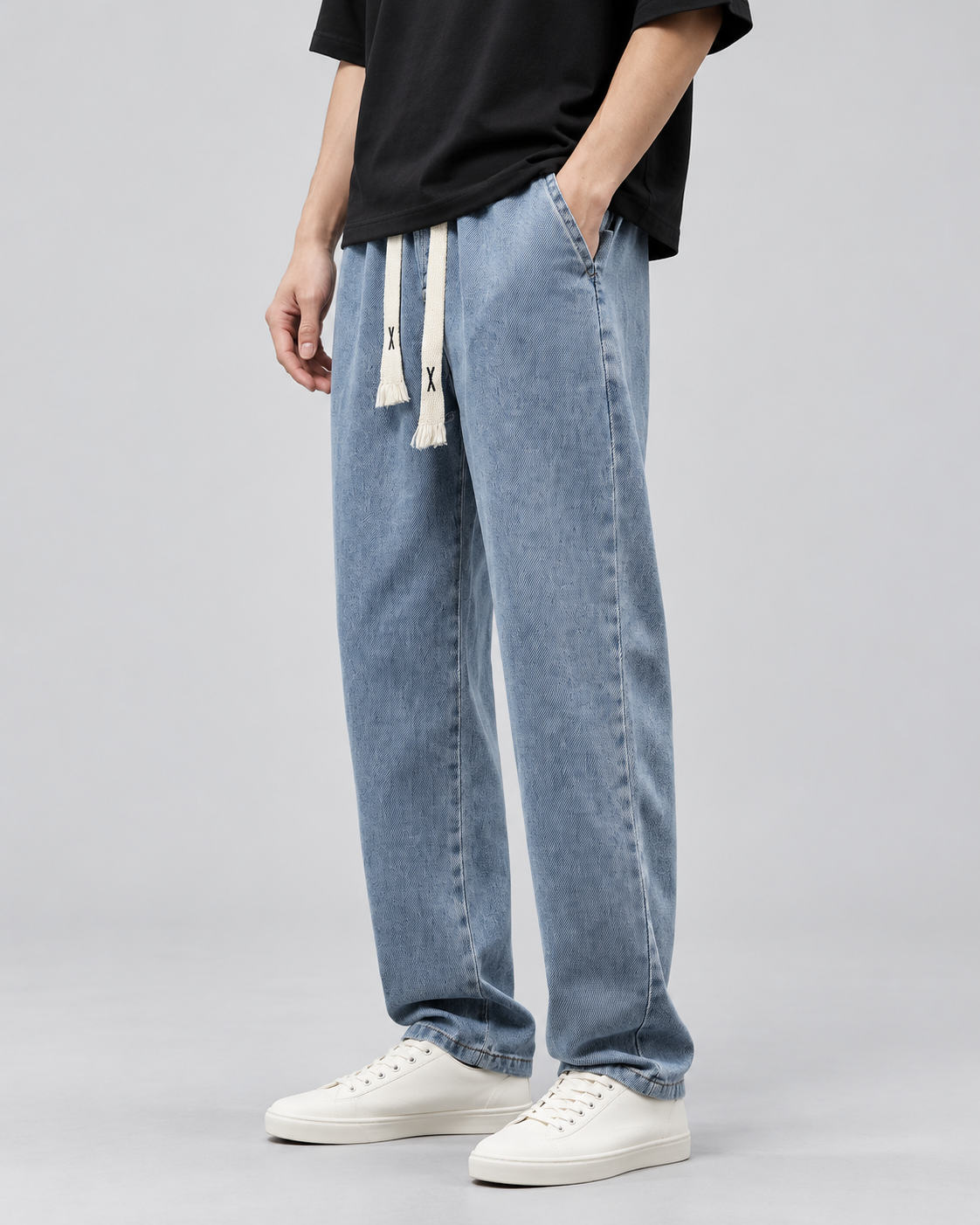 Pantalón vaquero flex Azul - tres cuartos