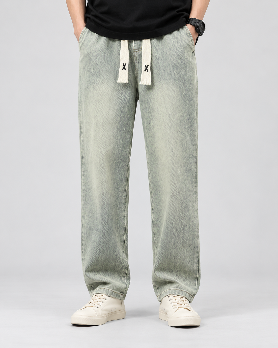 Pantalón vaquero flex Desgastado - frontal