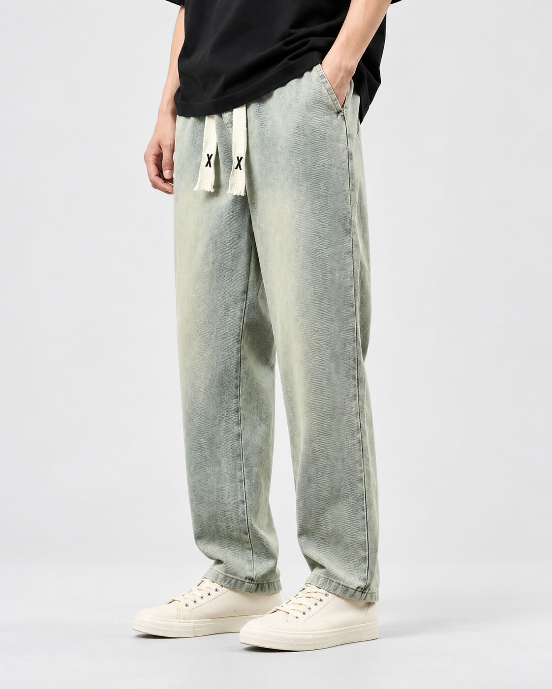 Pantalón vaquero flex Desgastado - tres cuartos