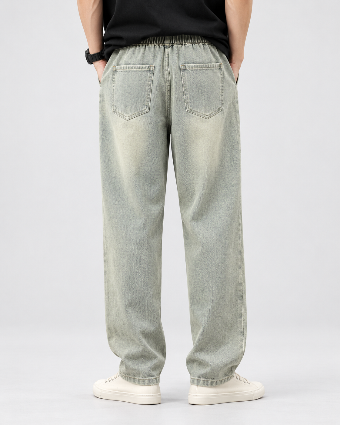 Pantalón vaquero flex Desgastado - trasera