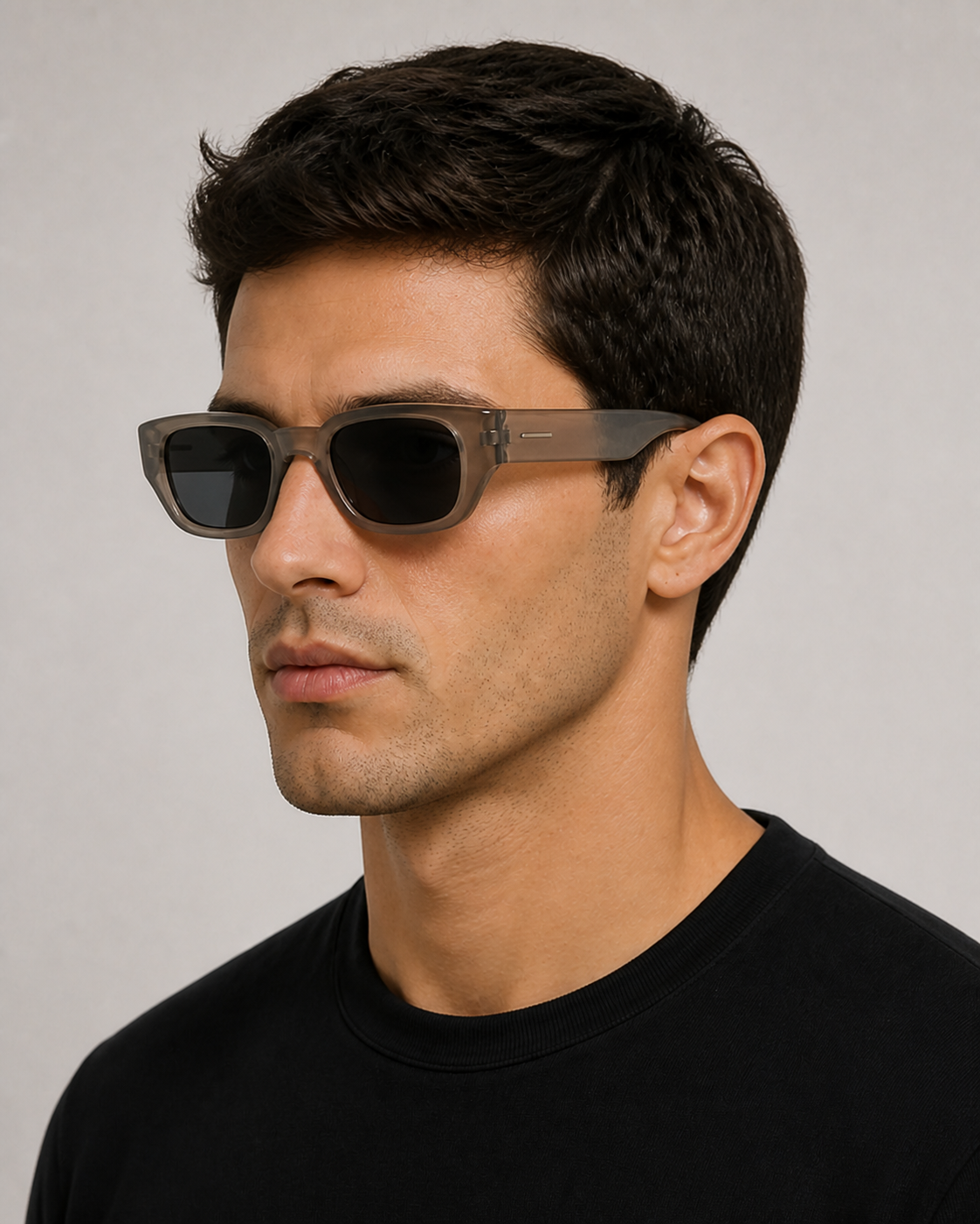 Gafas de Sol Rectangulares Retro — modelo perfil