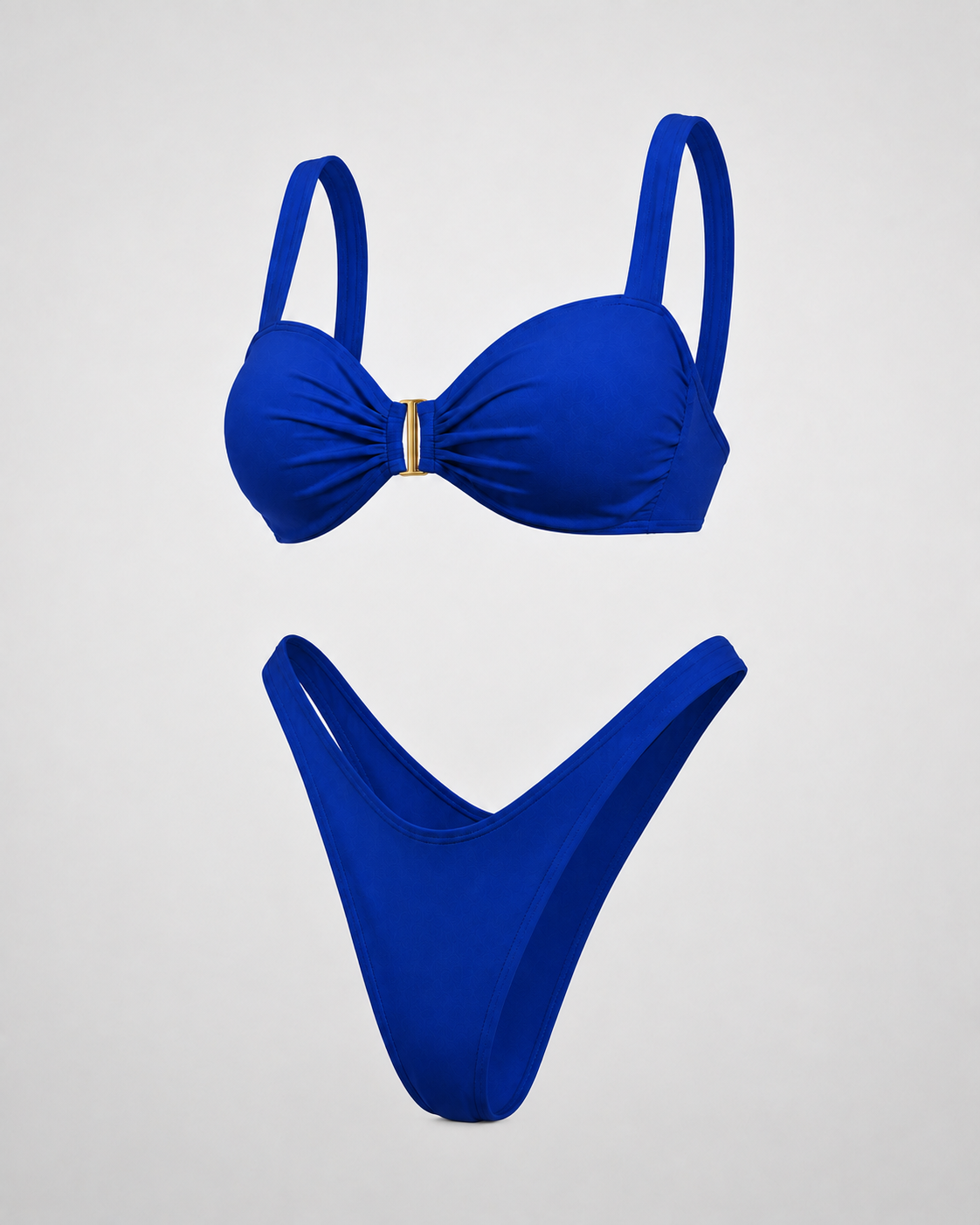 Bikini Ibiza Bandeau — azul — vista inclinada