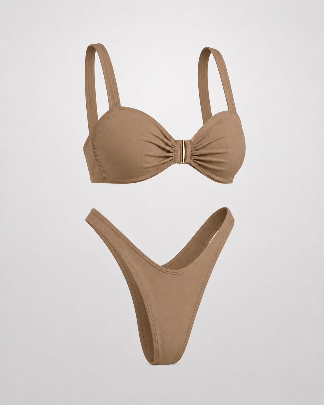 Bikini Ibiza Bandeau — marrón arena — vista inclinada