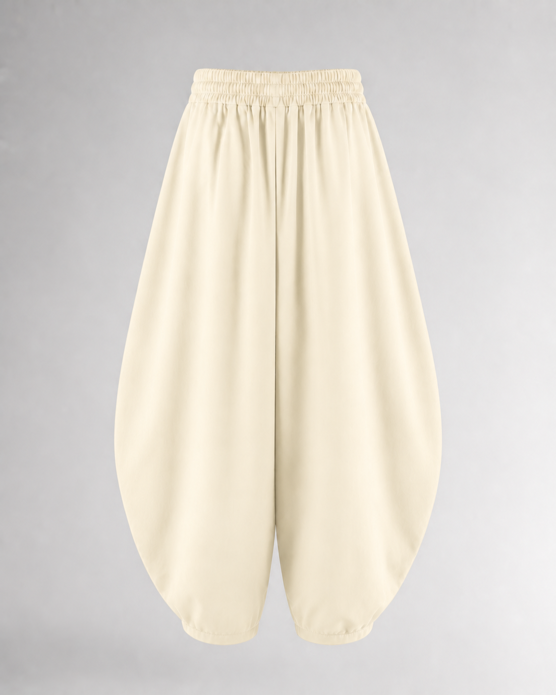 Pantalón Harem de Cintura Elástica · crudo · espalda de la prenda