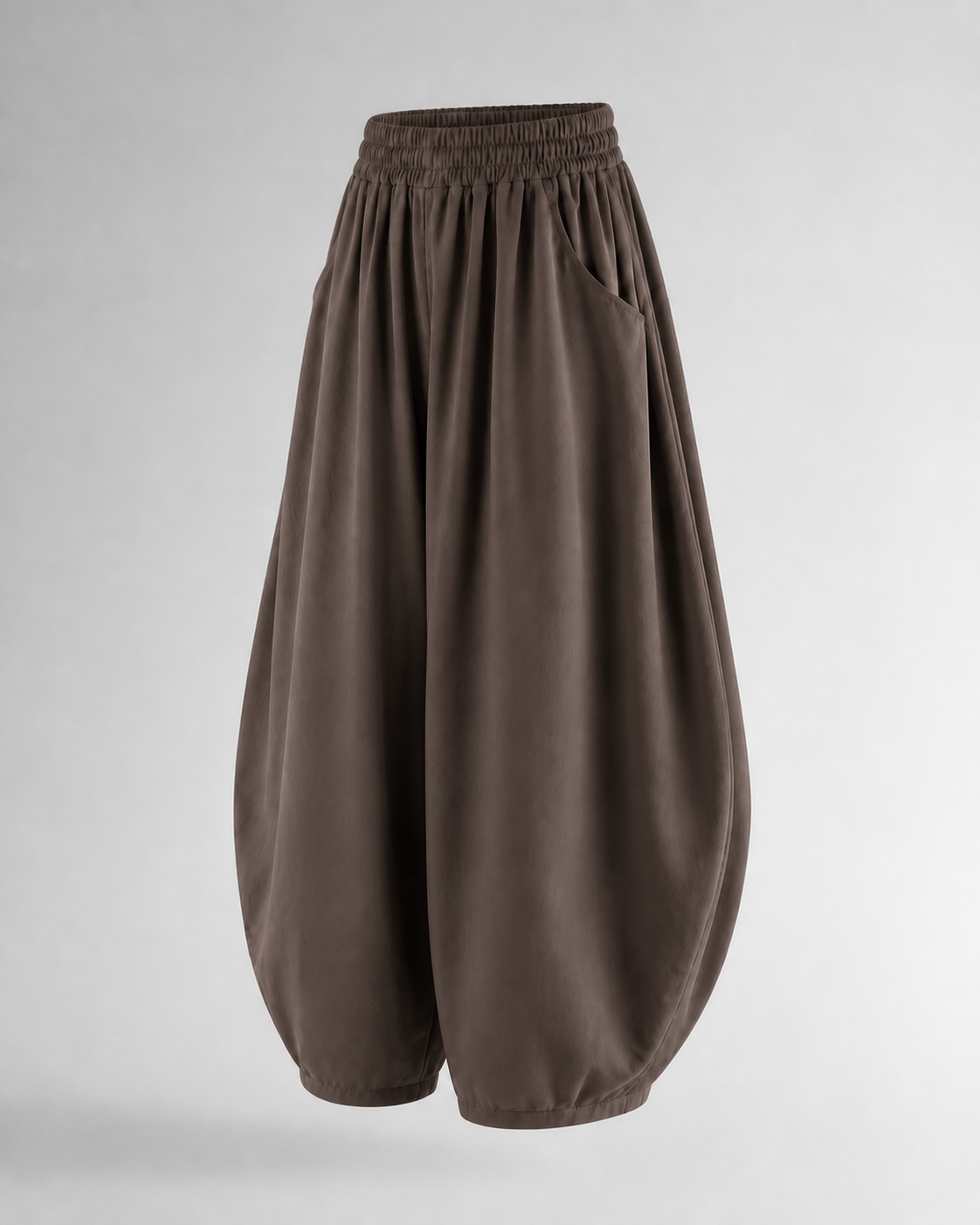 Pantalón Harem de Cintura Elástica · taupe · prenda a 45 grados