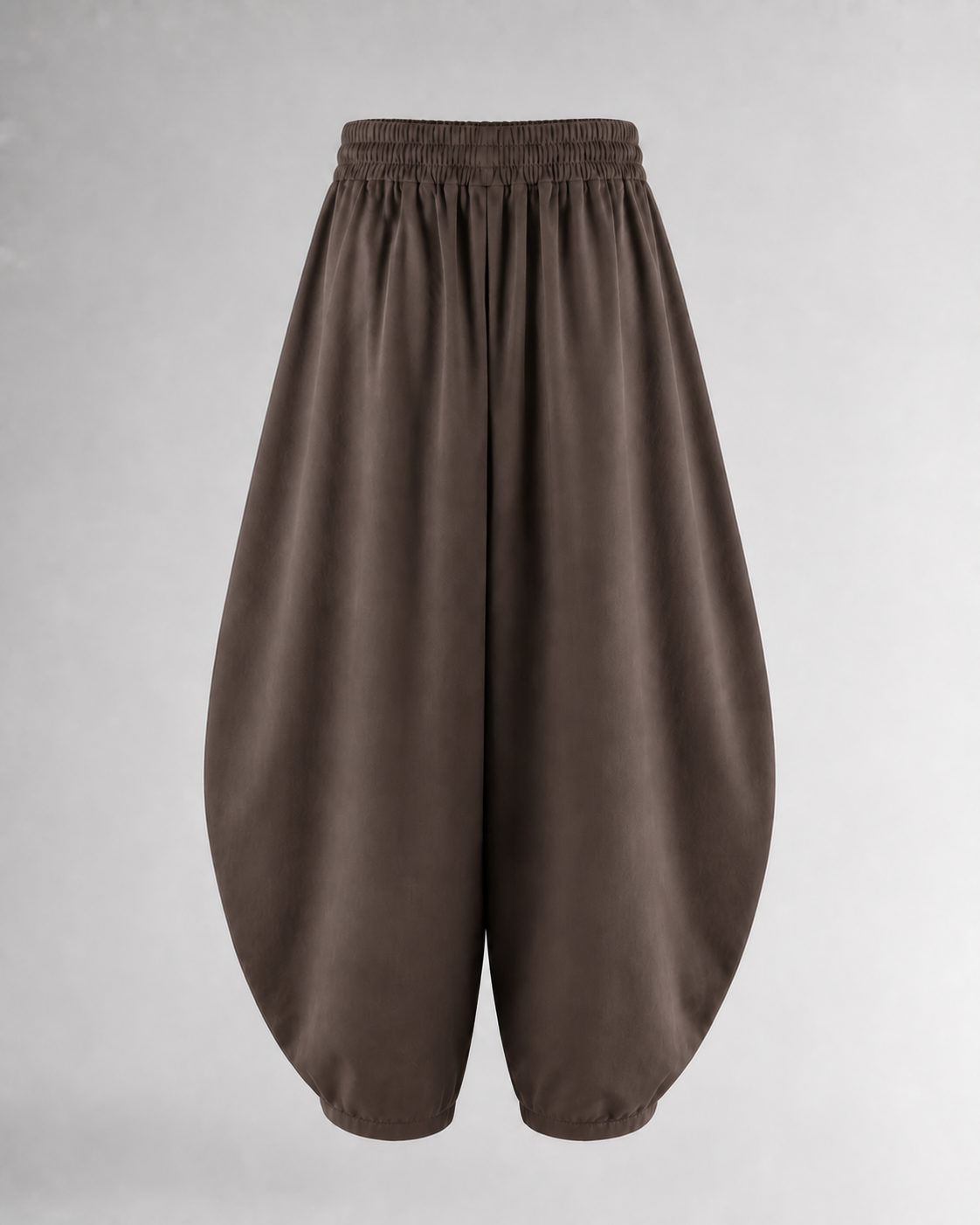 Pantalón Harem de Cintura Elástica · taupe · espalda de la prenda
