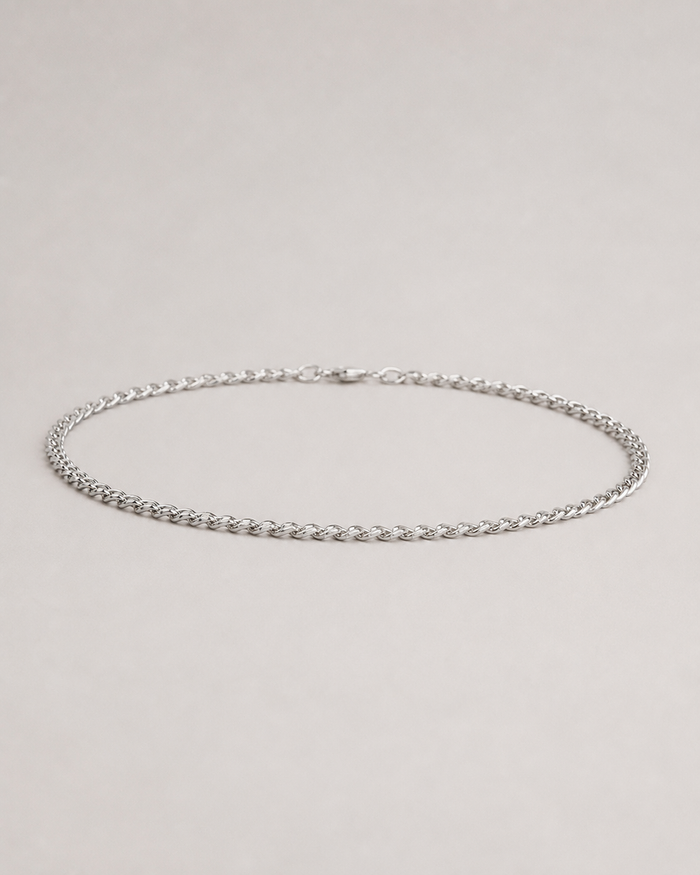 Pulsera de Cadena Fina Plateada — producto