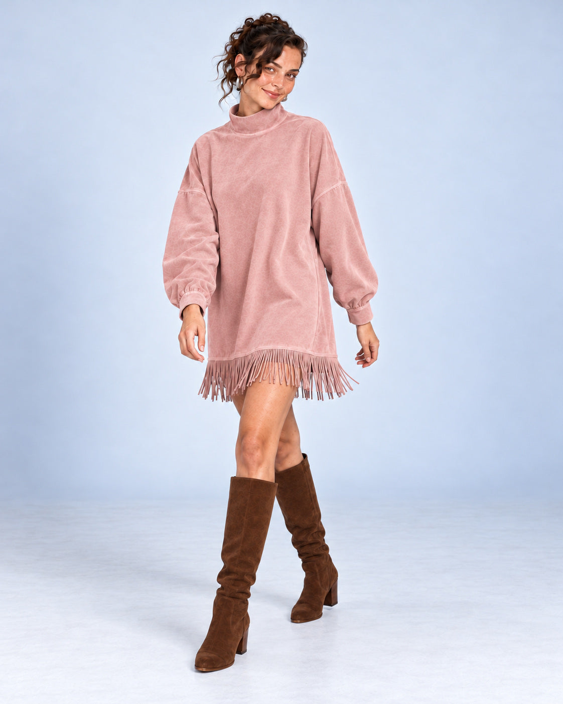 Vestido Siena Fringe - Rosa - vista 2