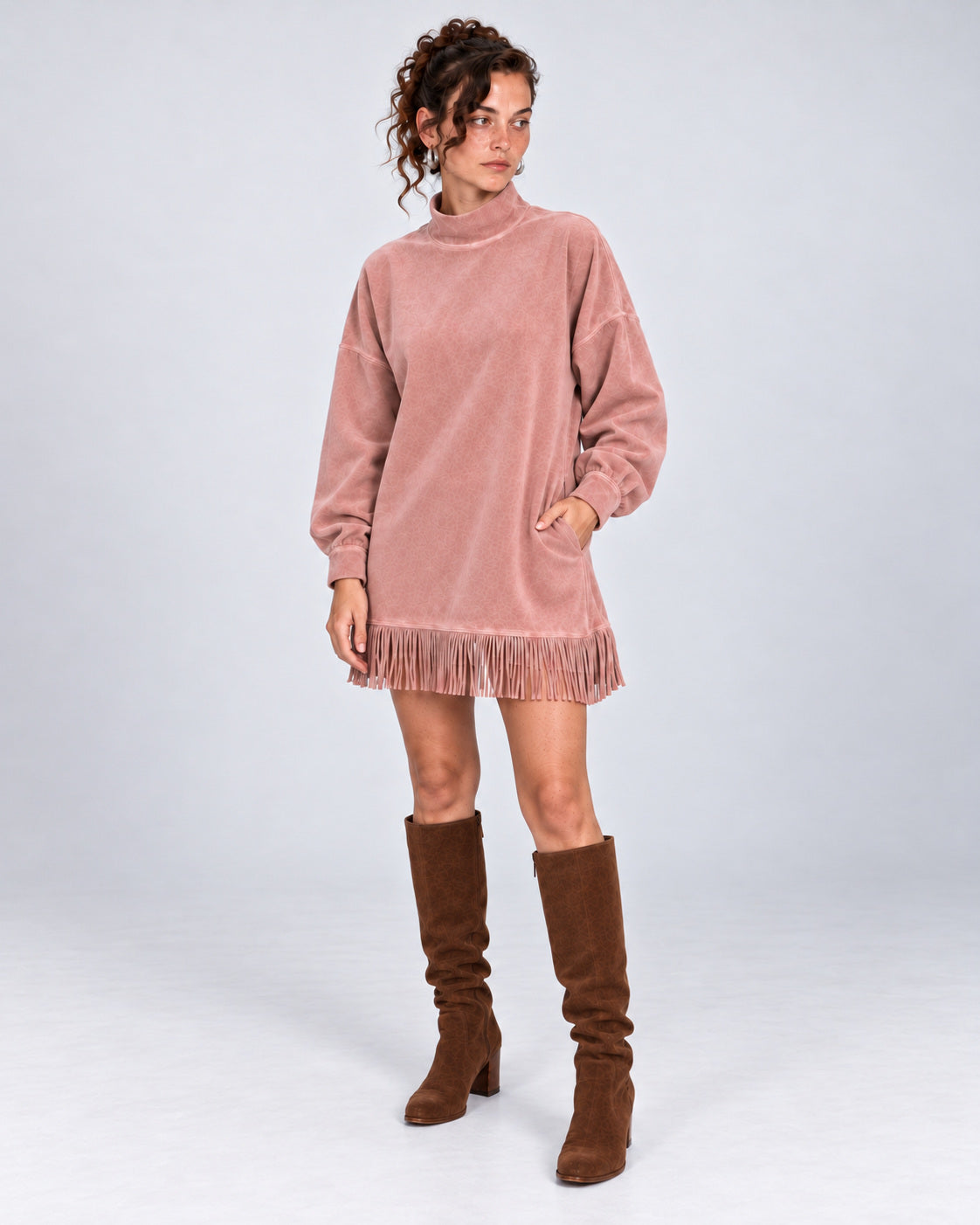 Vestido Siena Fringe - Rosa - vista 4