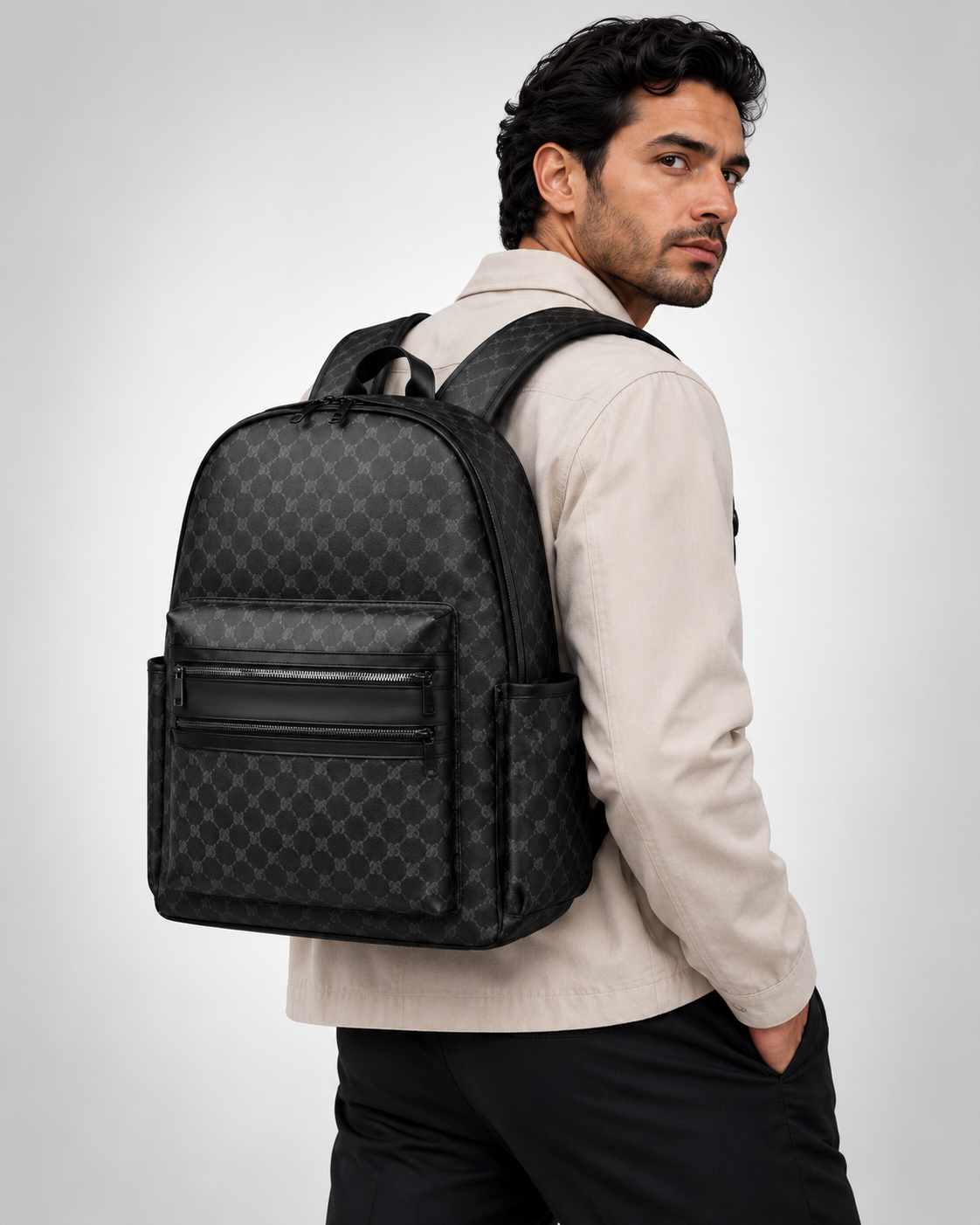 Signature Travel Backpack negro - modelo con mochila