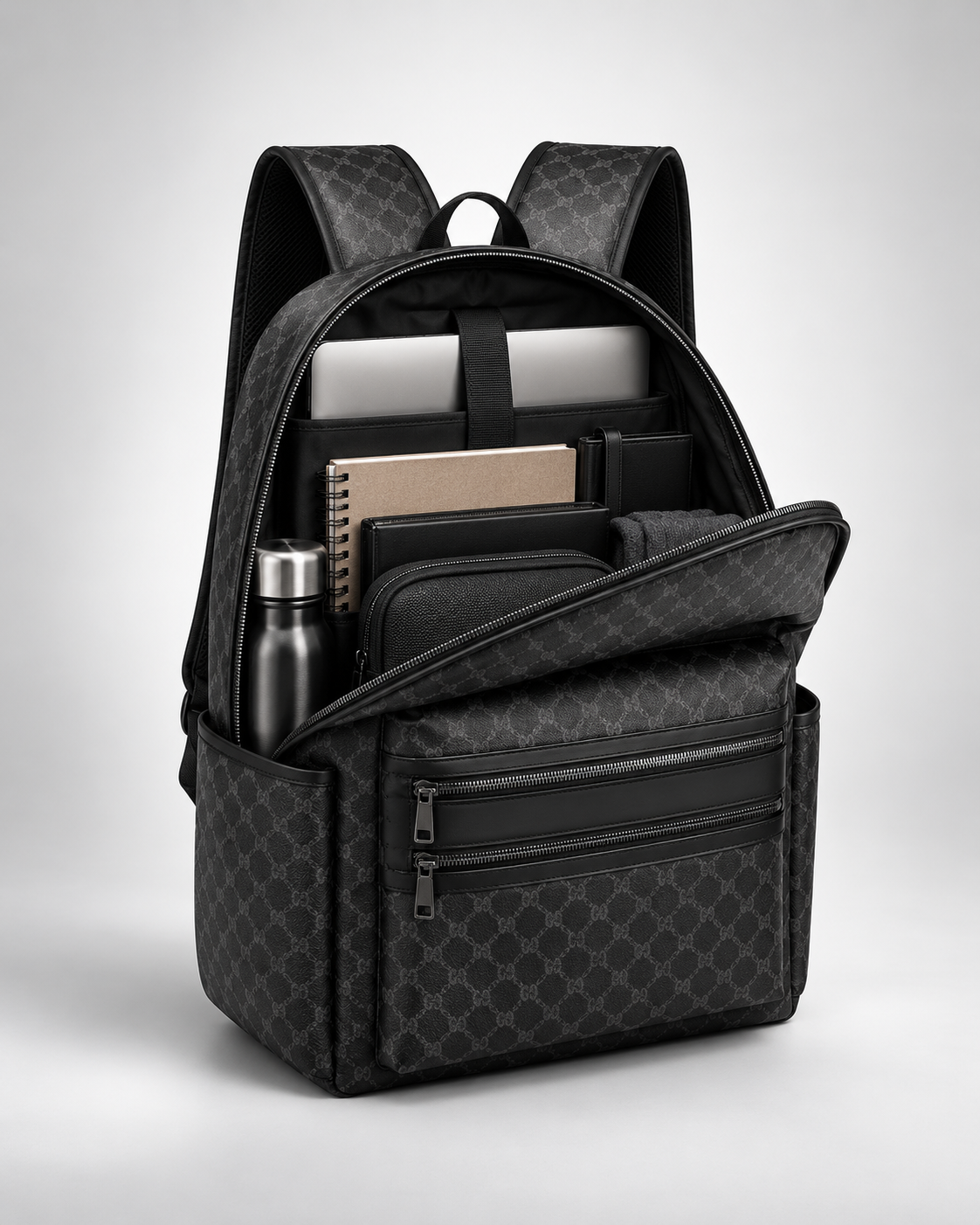 Signature Travel Backpack negro - interior y capacidad