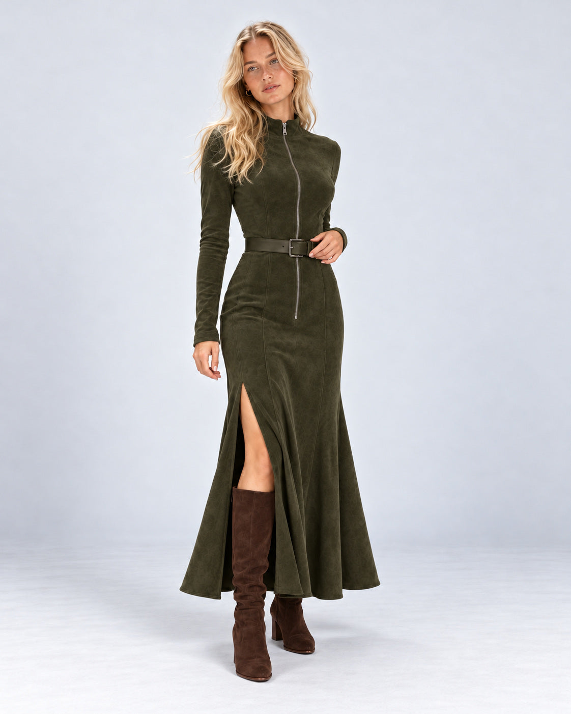 Vestido Verona Zip - Oliva - vista 2