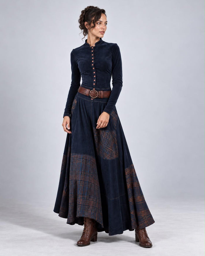 Vestido Ariane Vintage azul - vista frontal