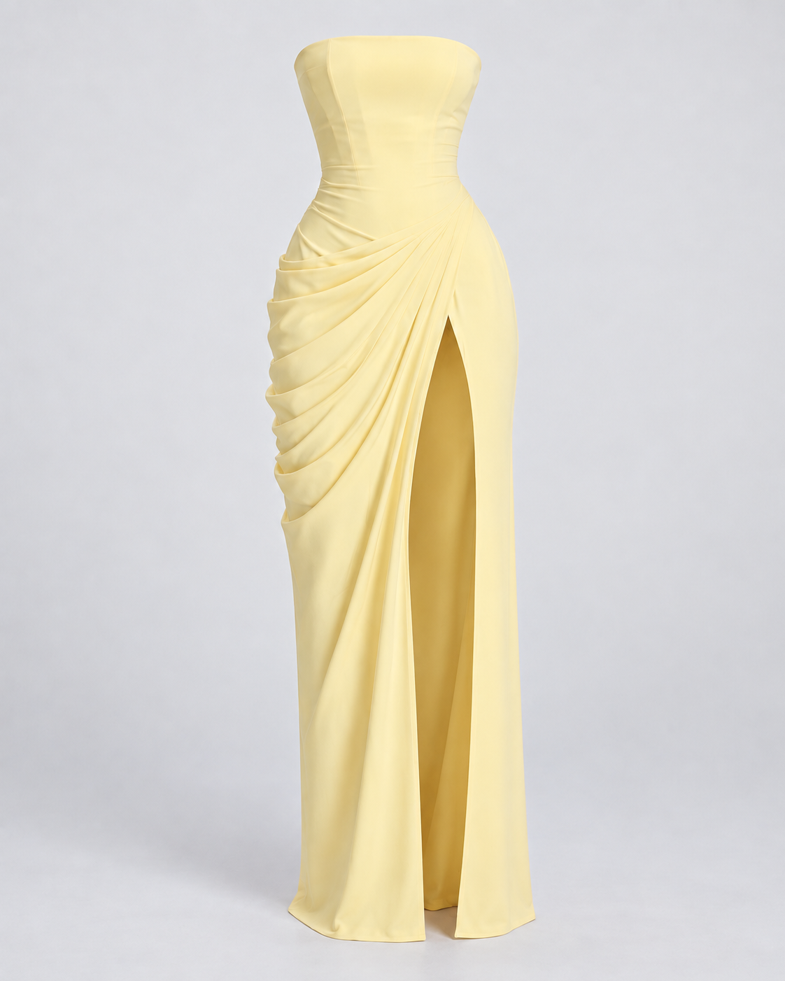 Vestido Santorini Drape amarillo pastel - imagen 1 de 6