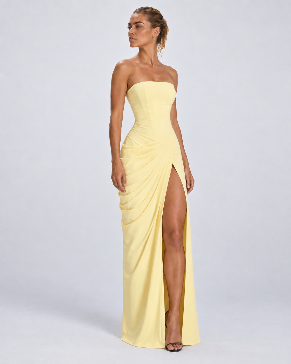 Vestido Santorini Drape amarillo pastel - imagen 5 de 6